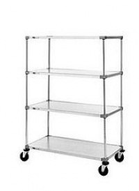 Hospital CSSU Trolley with solid shelves