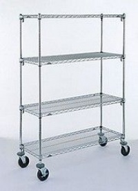Hospital CSSU trolleys with mesh shelves